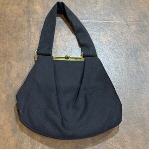 Bobbie Jerome vintage felt brown handbag with coin purse